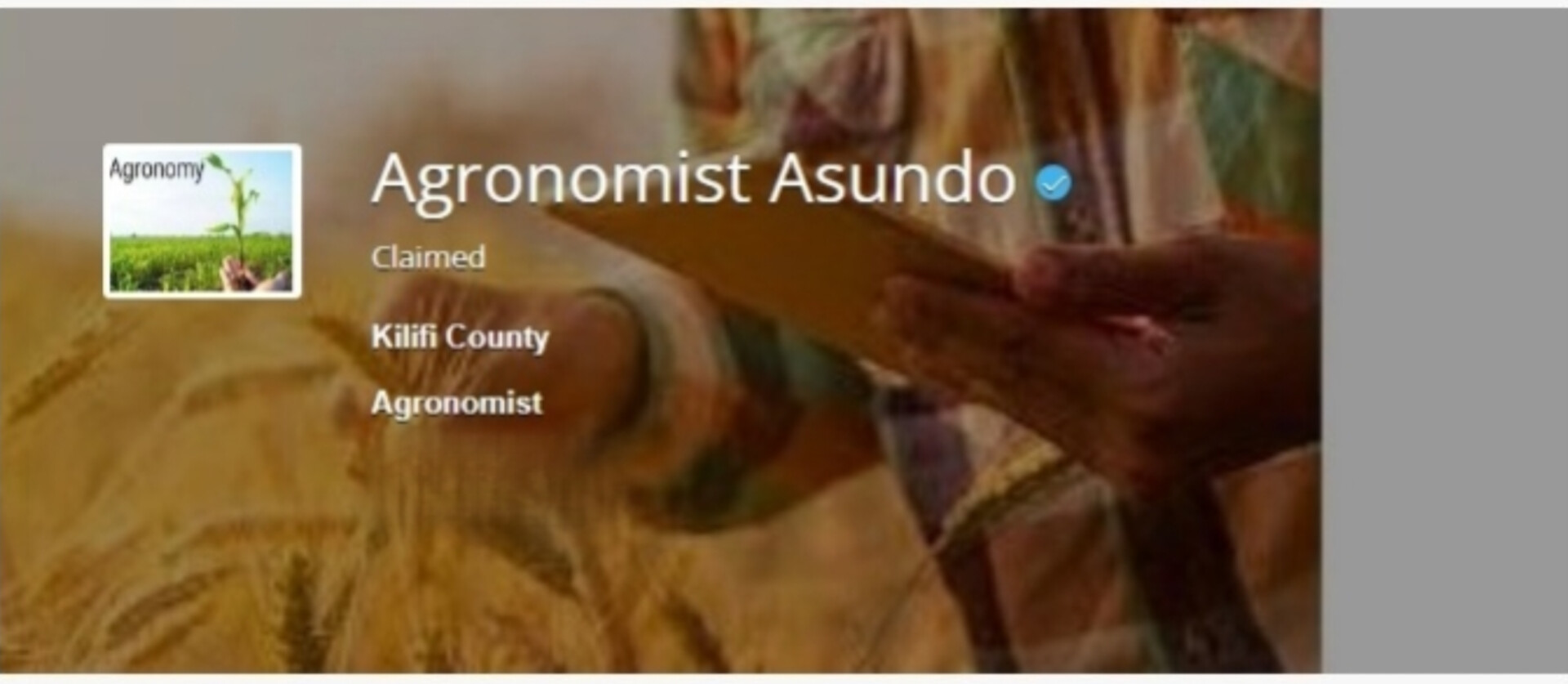 Agronomist Asundo