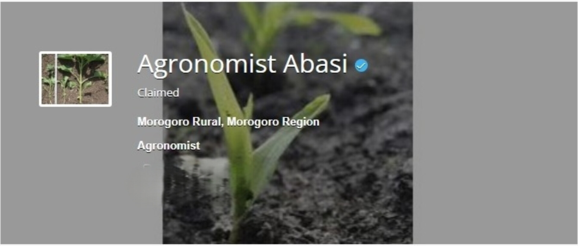 Agronomist Abasi